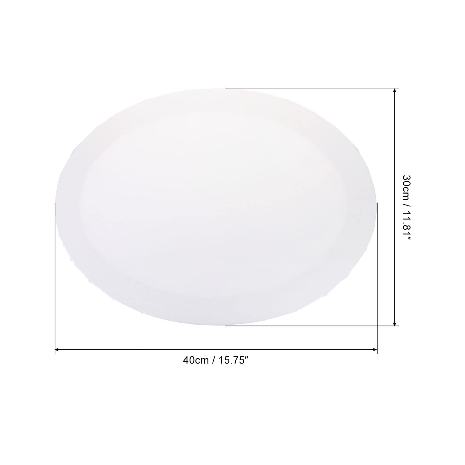 PATIKIL Paint Canvases Panel for Painting, 2 Pack 12x16 Inch Oval Wood Frame Stretched Blank Art Board Panels for Acrylic, Oil, Tempera Painting, White