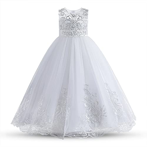 NNJXD Girls Princess Lilac Pageant Long Dress Kids Tulle Prom Ball Gowns2