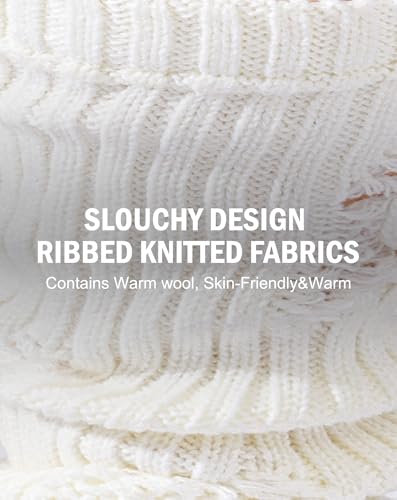 Yawlsow Women's Leg Warmers for Girls Y2k Goth Knit Ankle Warmers Winter with Holes, Harajuku Cute Long Socks Kawaii Clothes2