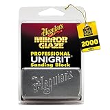 Meguiar's Professional Mirror Glaze Unigrit Sanding Block 2,000 Grit K2000 - Professional-Grade - Precise, Uniform Grit for Even Sanding that's Easy to Clean and Polish, 1 Block