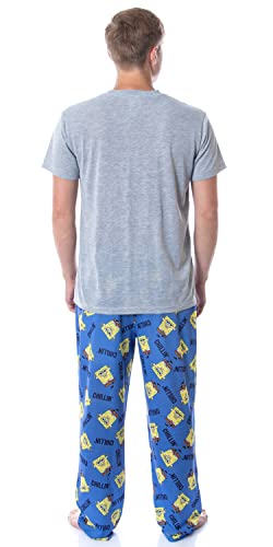 Nickelodeon SpongeBob SquarePants Mens' Chillin' Sleep Pajama Set4