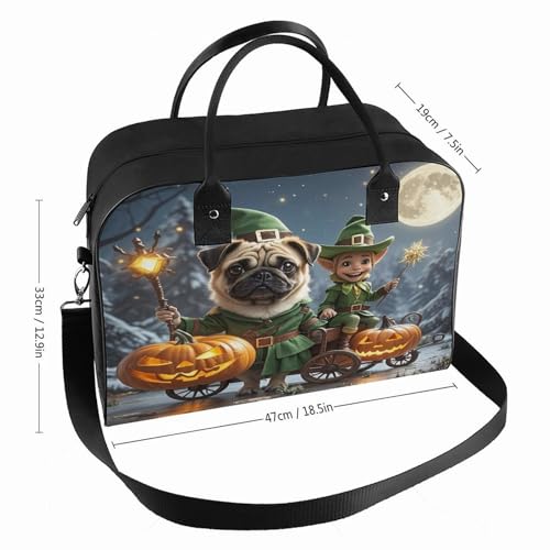 Bolso portátil con diseño de farol de calabaza para trabajo miniatura 2