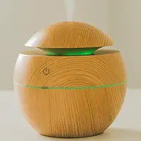 Difusor de Aromas Elétrico Ultrassônico 7 Cores Aromaterapia (Madeira Clara)