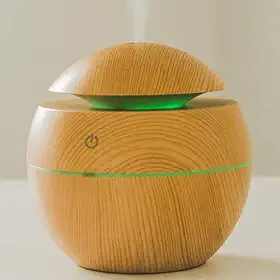 Difusor de Aromas Elétrico Ultrassônico 7 Cores Aromaterapia (Madeira Clara)