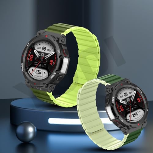 Image of YODI Strap Band Compatible with Amazfit T-Rex 2 Smartwatch Only Soft Silicone | Nylon | Chain | Leather Watch Straps with Installation Adjuster Tool For Amazfit TRex 2