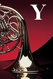 Y: French Horn Brass Instrument Themed Monogram Letter Initial 
