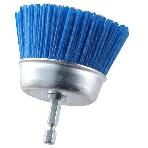Image of 3Pcs 3 Inch Abrasive Filament Nylon Cup Brush, Nylon Brush for Angle Grinder,Embossed Polishing Wheel Brush with 1 /4 Inch Hex Shank Surface Pre-Treatment of Various Metals