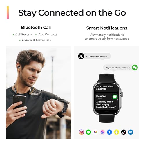 Anyloop ALW10-PRO Smart Watch [Gps, Alexa Built-In], 24/7 Heart Rate Monitor With Hrv, Spo2/Stress/Sleep Tracker, Calls & Messages, 3Atm Waterproof, 12-Day Battery, 100+ Sport Modes Fitness Smart Watches thumb #1