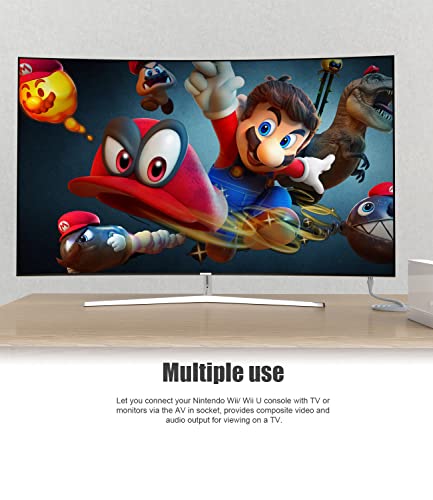 Snllmzi Av Cable For Wii Wii U,6Ft 1.8M Composite Retro 3 Rca Gold-Plated Cable For Nintendo Wii And Wii U #TOP6