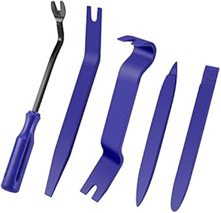 Huiguli 5 Pcs Trim Removal Tools, Efficient Radio Removal Tool, Sturdy Car Tools and Equipment, Car Trim Removal Kit, Plastic Pry Tool, Trim Removal Tool for Car Radio Door Panel Audio Dashboard