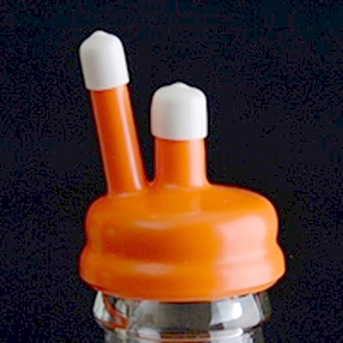 Thorium Carboy Cap 3, 5 & 6 Gallon, Blow Off Hood with Caps, Orange Silicone with Breathable Thermometer Spouts, Size by Thorium