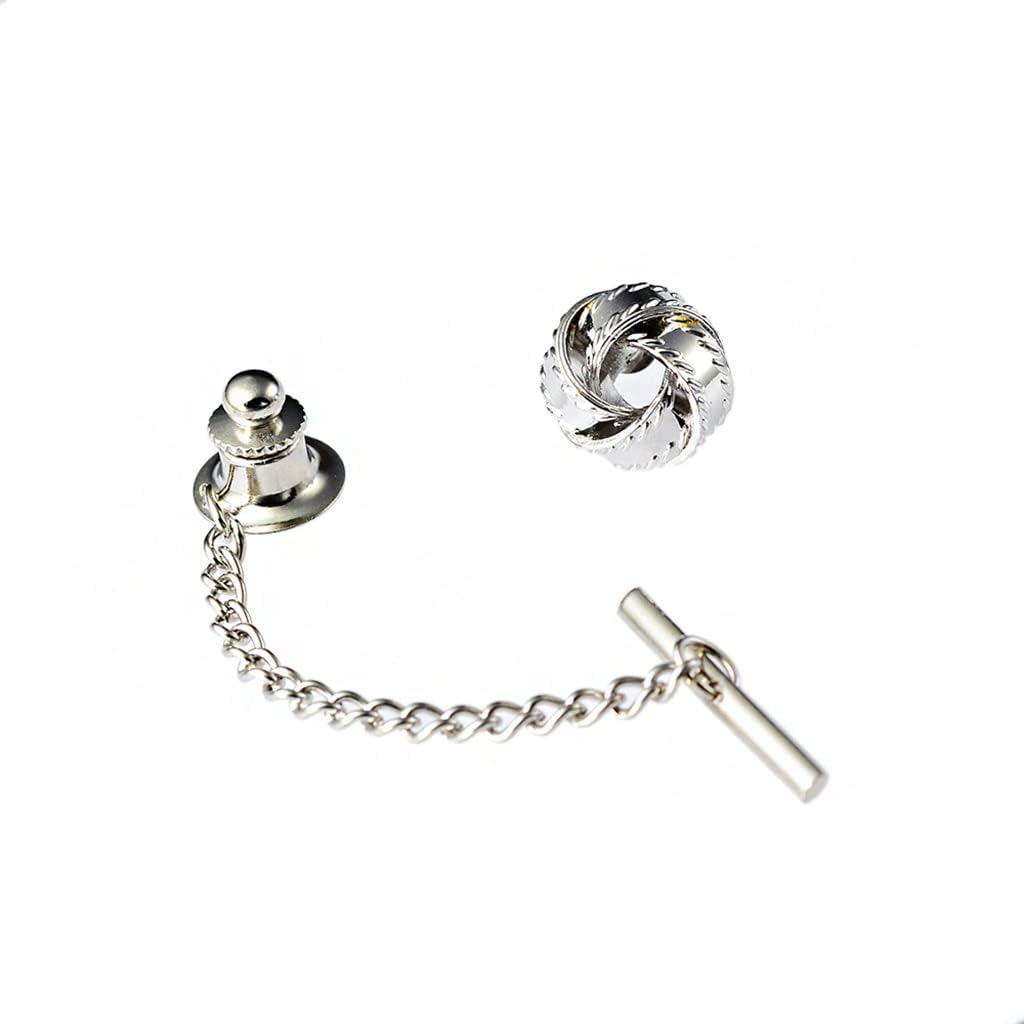 Button Tie Clip Fringe Chain Collar Pin Metal Fastening Wedding Dress Brooch Decoration