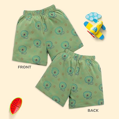 Image of LuvLap Baby Boys & Girls Regular Fit 100% Cotton Shorts Pack of 6