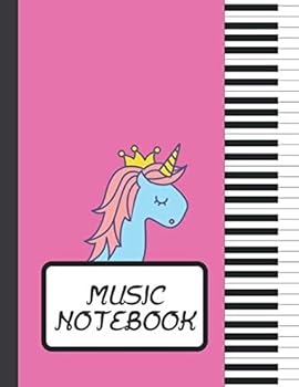 Music Notebook: Cute Unicorn Blank Sheet Music Notebook / Music Manuscript Paper / Staff Paper / Musicians Notebook 100 pages 8,5 x 11 inch