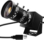 ELP 5-50mm 10X USB Zoom Camera 12mp Manual Zoom Webcam for Computer 1080P 120fps Variable Focus Lightburn Camera High Speed USB2.0 PC Cam Varifocal USB Security Webcamera for Video Conference