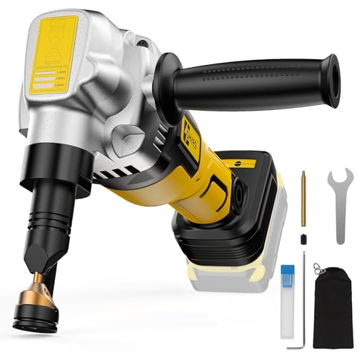 Image of Metal Nibbler Fit for DeWALT 20v Max Battery Brushless Motor 16 Gauge Variable Speed Assist Handle & 2 Blades For Metal Cutting, Stainless Steel and Aluminum(Battery not Included)