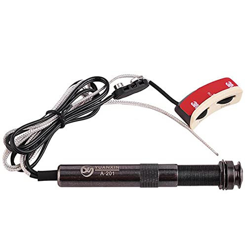 Soundhole Guitar Pickup Zinc Alloy A-201 Microphone Sound Hole Adjustable Preamp Equalizer for Acoustic Folk Guitar