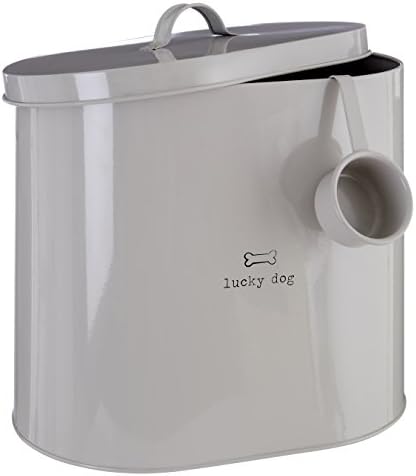 Premier Housewares Storage Box With Lid Dog Food Storage Container Airtight Container Natural White Galvanised Steel Jar Height 29 X Width 30 X Depth 20 Cm