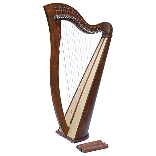 Muzikkon McHugh Harp 27 cuerdas palisandro espalda redonda Cover