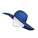 WITHMOONS Straw Hats for Women Floppy Sun Blue Hats Beach Wide Brim Oversized UPF 50 with Strap Summer Roll Up SZ90045 (Blue)
