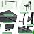 U-MAX 7-Piece Aluminum Outdoor Dining Set, Patio Table and Chairs Set for 6 Morden Outdoor Furniture Set with Aluminum Frames, Rectangular Table and Stackable Chairs for Garden, Black