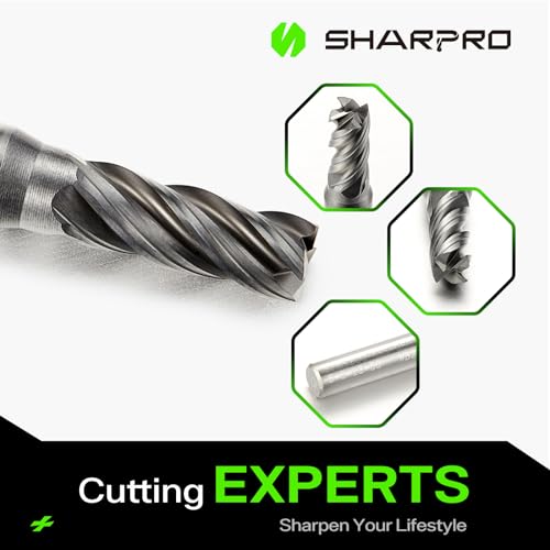 Image of 6mm Shank End Mill 5mm Cutting Dia. 4 Flutes AlCrN Coated Carbide Square CNC End Mills, Apply for Alloy Steel, Stainless Steel, and Various Cast Iron