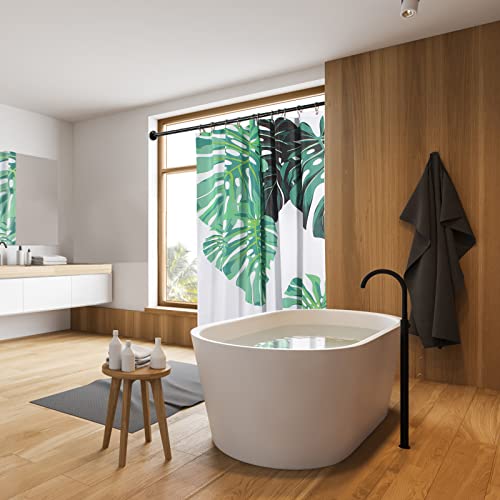 Briofox Matte Black Industrial Shower Curtain Rod - Never Rust Non-Slip 2-Way Mount Tension Curtain Rod - For Shower, Windows, Doorway, Closet, 42 To 72 Inch Stainless Steel #TOP6