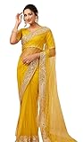 Sari Couleur: Jaune || Blouse Couleur: Jaune || Poids: 700 Gms.