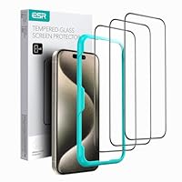 ESR Pellicola Vetro per iPhone 15 Pro Max, Vetro temperato con supporto di installazione, Durezza...