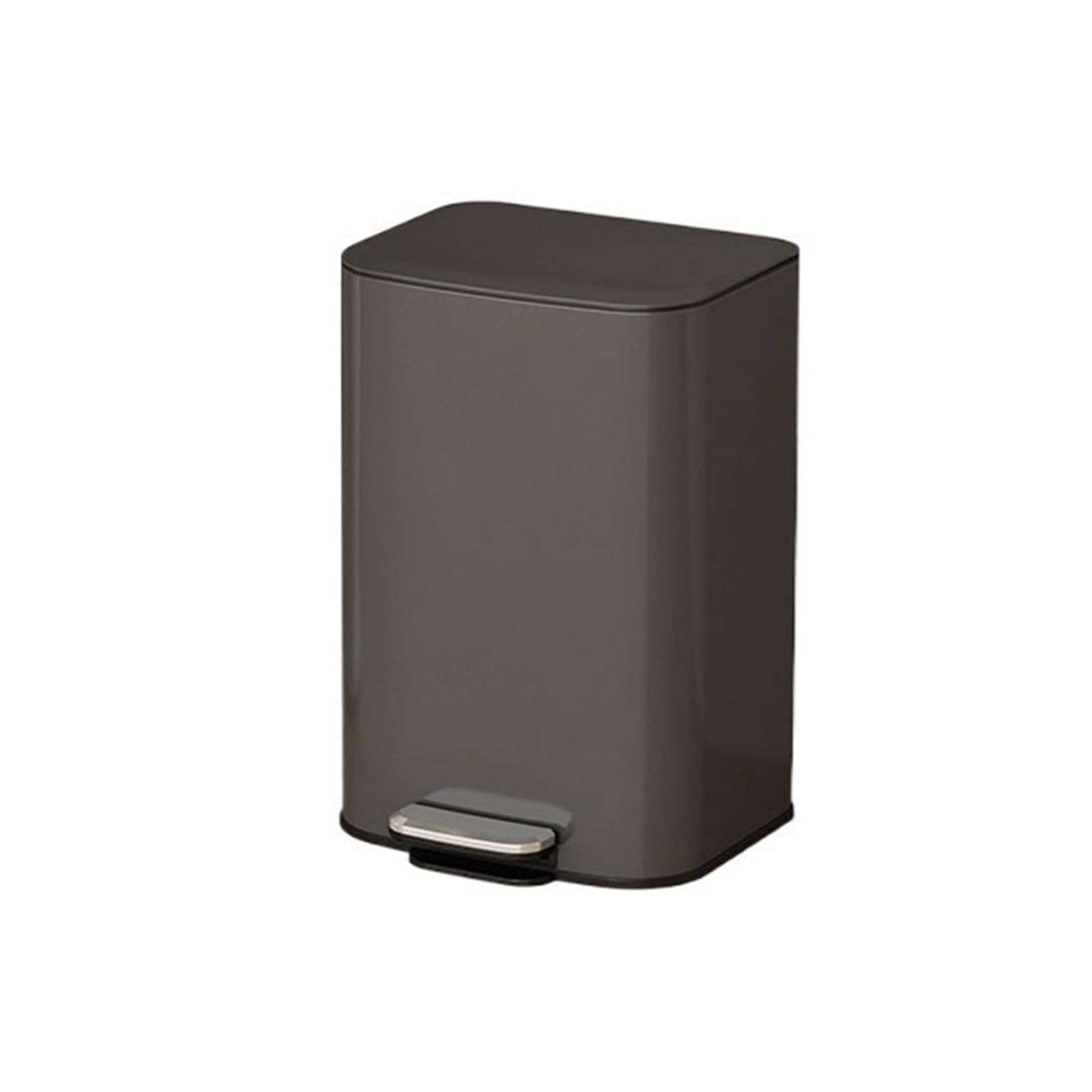 Dustbin Stainless Steel Step-On Kitchen Trash Can Soft-Close Lid, Removable Liner for Home, Office, Commercial(Black)