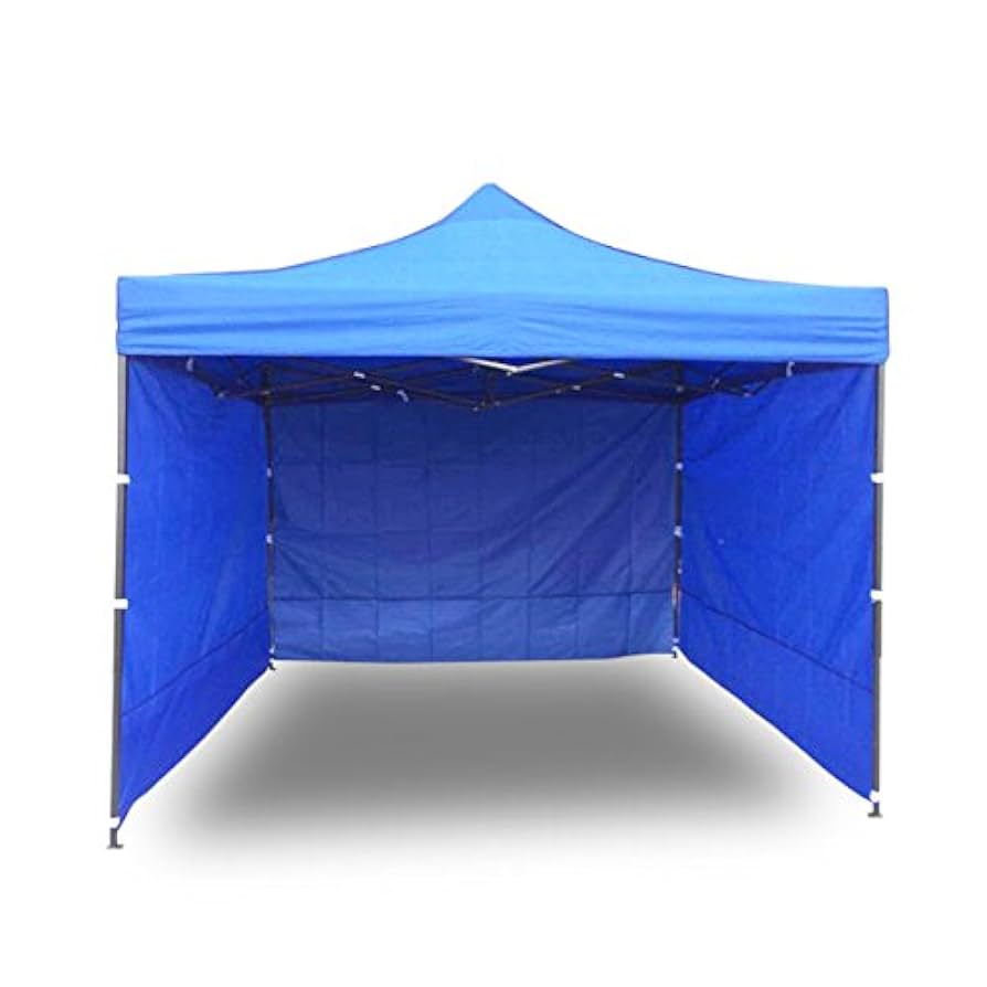 ワンタッチタープテント　ブルー Amazon | 3面幕付き◇ワンタッチタープテント◇3m×3m◇高さ
