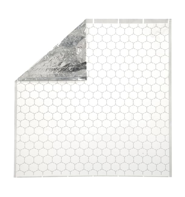 500 Hojas de Papel Antigrasa de Aluminio, 35x35cm, Color Plateado, Envueltas Antigrasa, Diseño Térmico, Bocadillos, Hamburguesas, Fritos, Food Trucks, Catering