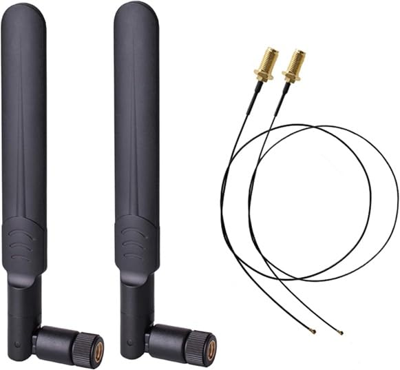 NBR Omni Directional LTE Flat WiFi RP SMA MOV Whip Antenna Wireless Rubber Duck 3G 4G 5G Dipole Wide Band 6dbi 700-2700Mhz Antenna with UFL1 / IPEX Cable 30cm -Set of 2-image-44