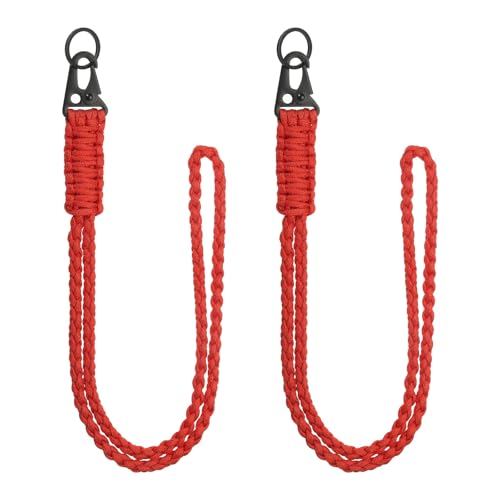 YELARXI Paracord Lanyard, 550 Keychain Lanyard Heavy Duty Necklace Keychains Braided Wrist Strap for...