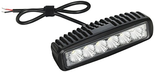 KAWELL Slim 18W LED Light Bar 6.2 Inches 6500K Waterproof Off Road Led Work Flood Light Bar for ATV SUV Jeep Boat Truck light Black