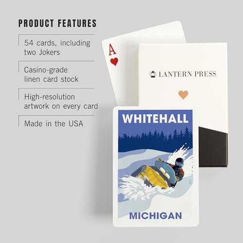 Lantern Press Naipes Poker Whitehall Michigan miniatura 3