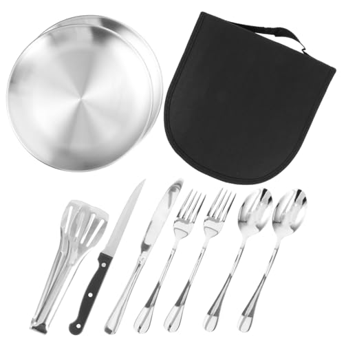 NULYLU Silverware Set Camping Cutlery Kit with Organizer
