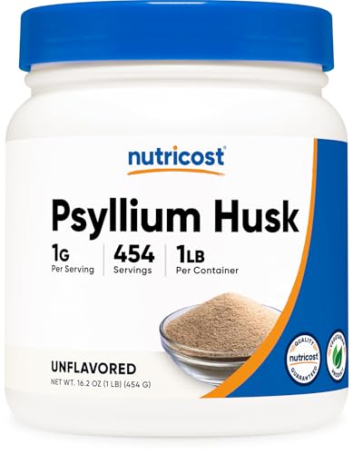 Nutricost Psyllium Husk Ground Powder (1lbs) - Gluten Free and Non-GMO