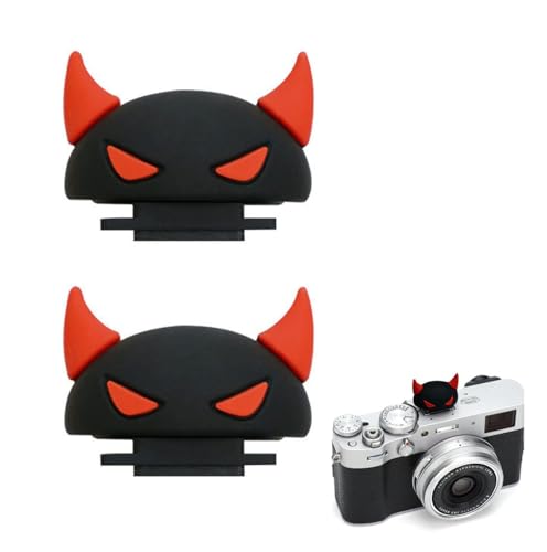 Wxinsheng Housse de Protection pour Flash,2 PCS Couvre-Sabot pour Mini Appareil Photo,Couvre-Griffes pour Appareil Photo Reflex et Hybride,Anti-Poussière et Humidité(Petite Forme Diabolique)