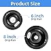 Black Stove Burner Drip Pans Replacement for GE Hotpoint Electric Stove Burner, (2) 8