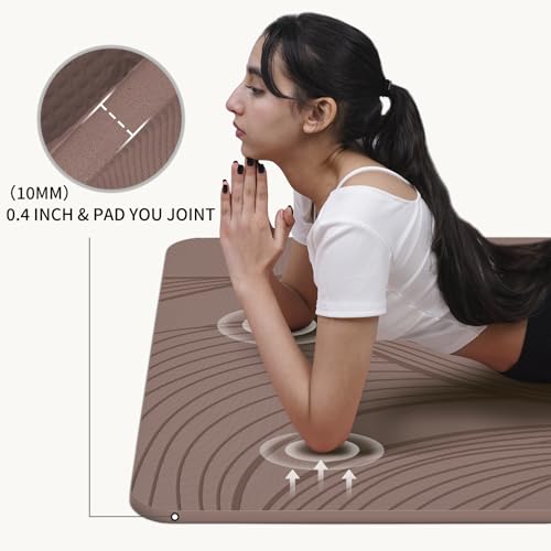 Image of PAIDU Large Yoga Mat 72 inchx36 inchx10mm Non-Slip Exercise Mat for Home Gym Studio