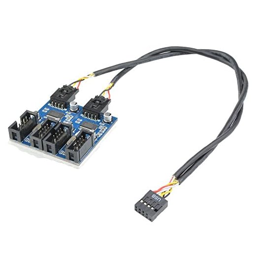 Kalolary 9pin USB-huvud Manlig 1 till 4 kvinnlig förlängningskortkort Moderkort 9-stifts USB HUB USB 2.0 9-stifts kontakt Adapterport Multilier USB-huvuddelare