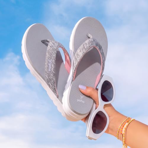 Image of YOHO Fauna 002 V-Strap Slippers for Women | Lightweight EVA Comfort | Platform Sole | Breathable Fabric Upper | Shock Absorption | Water-Resistant | Easy to Style