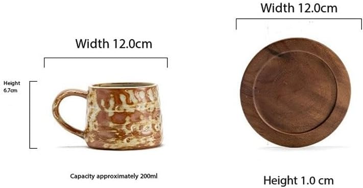 Rough Pottery Light Luxury Retro Coffee Cup Western Restaurant Set