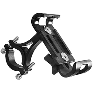 Aluminium Fiets Telefoon Houder Voor 3.5-6.5 Inch Smartphone Fiets Motorfiets Telefoon Houder Voor IPhone (Color : Black)