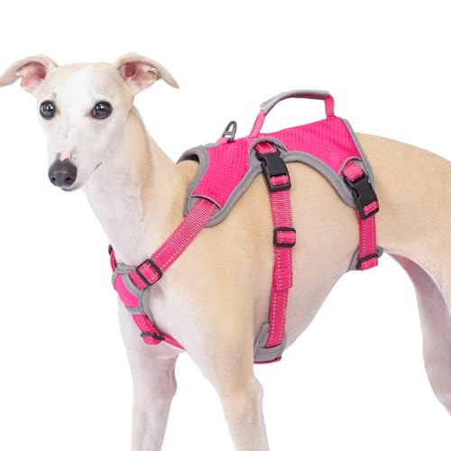 Huntboo Escape Proof Dog Harness, Escape Artist Harness, Reflective Dog Harness with Handle...