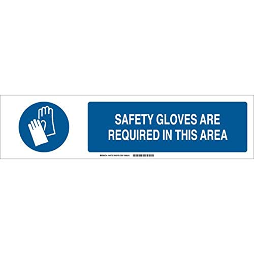 Panneau de sécurité Brady pour obligation de porter des gants en atelier