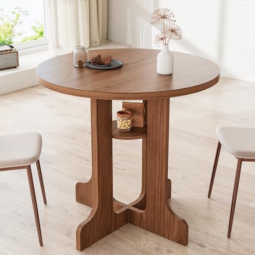 31.5 Inch Round Dining Table, Modern Small Kitchen Table for