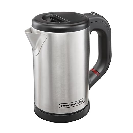 Proctor Silex 40940 Compact Electric Kettle, .5 Liter, Stainless Steel