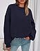 PRETTYGARDEN Sweatshirt for Women Oversized Crewneck Long Sleeve Pullover Fleece Top 2026 Fall Winter Fashion Outfits Clothes (Navy Blue,Large)